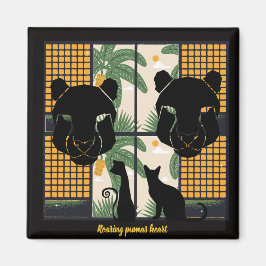 Roaring Pumas Hearts Magnet