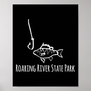 Roaring River State Park Lustiges Angeln Fisch Fis Poster