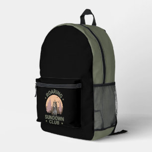 Roaring Sundown Club Saberzahntiger Bedruckter Rucksack