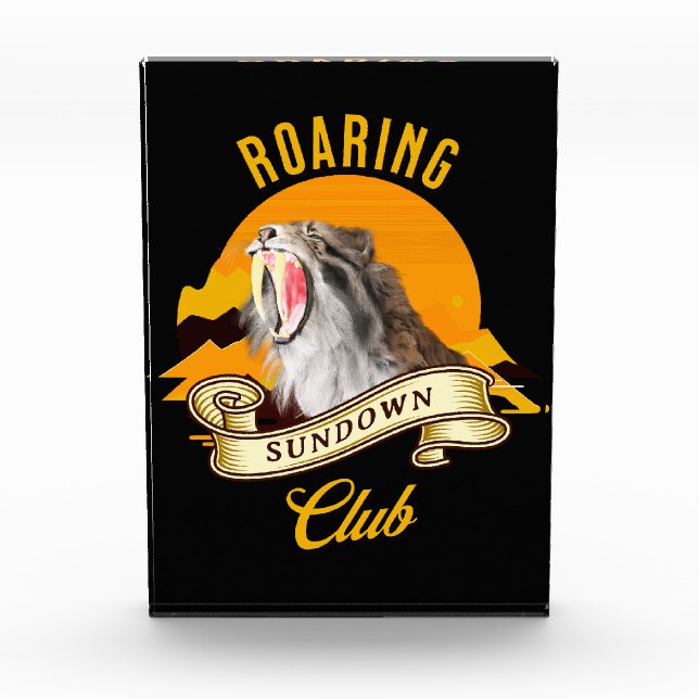 Roaring Sundown Club Saberzahntiger Fotoblock (Vorderseite)