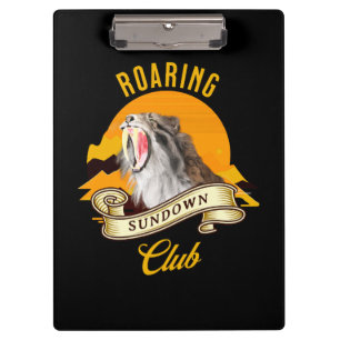 Roaring Sundown Club Saberzahntiger Klemmbrett
