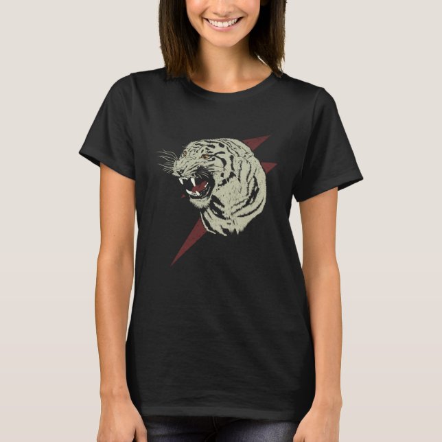 Roaring Tiger Animal Print Cat Tiger Head T-Shirt (Vorderseite)