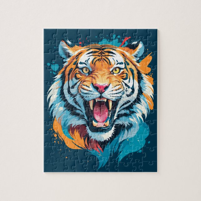 Roaring Tiger Face (Vertikal)