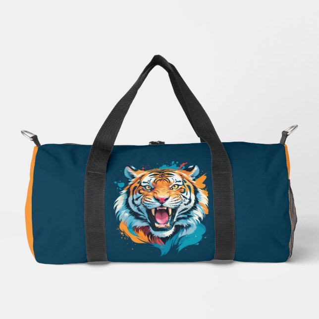 Roaring Tiger Face Duffle Bag (Vorderseite)