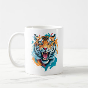 Roaring Tiger Face Kaffeetasse