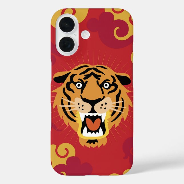 Roaring Tiger Glory iPhone 16 Hülle (Rückseite)