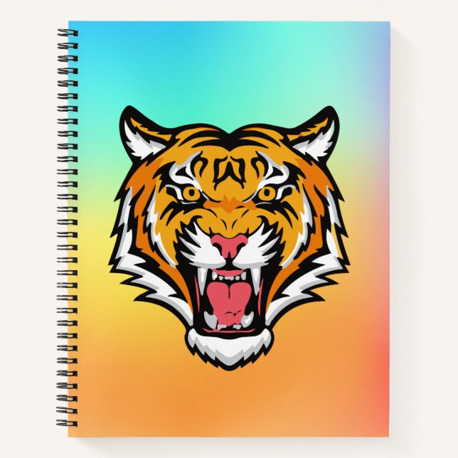 Roaring Tiger Head-25818 Notizbuch (Vorderseite)