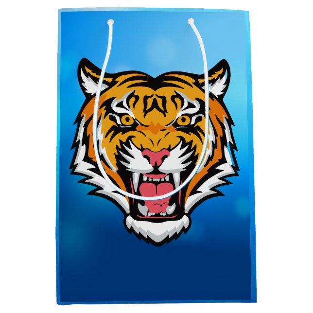 Roaring Tiger Head-25818 Reiseumarmung Mittlere Geschenktüte (Vorderseite)