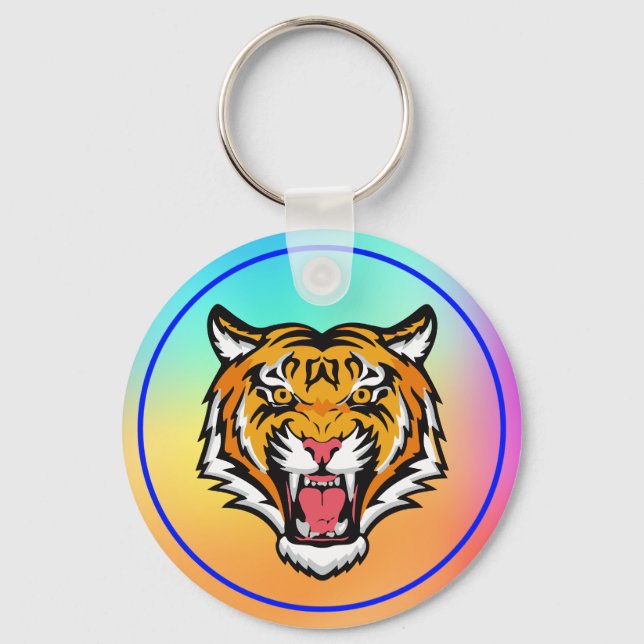 Roaring Tiger Head-25818 Schlüsselanhänger (Vorderseite)