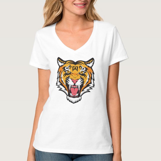 Roaring Tiger Head-25818 T-Shirt (Vorderseite)