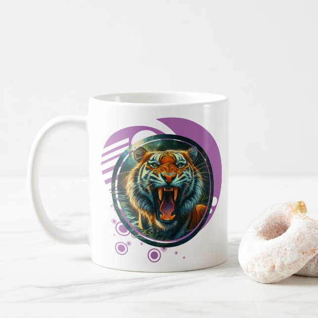 Roaring Tiger Kaffeetasse (Mit Donut)