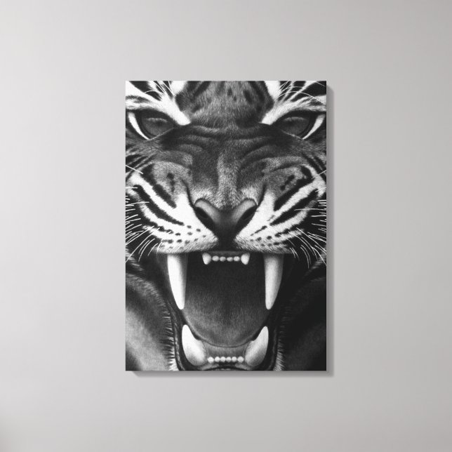 Roaring Tiger Leinwanddruck (Vorderseite)
