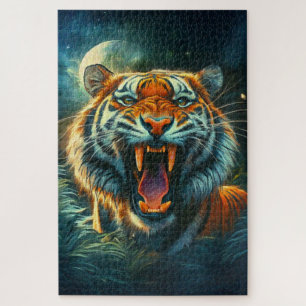 Roaring Tiger Moonlit Dschungel