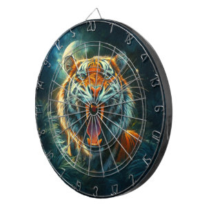 Roaring Tiger Moonlit Dschungel Dartscheibe