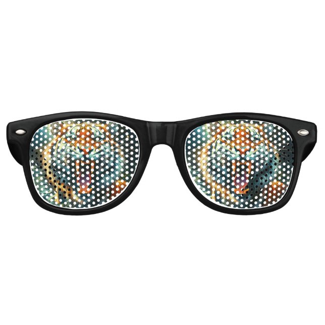 Roaring Tiger Moonlit Dschungel Partybrille (Vorderseite)