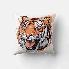 "Roaring Tiger Portrait." Kissen