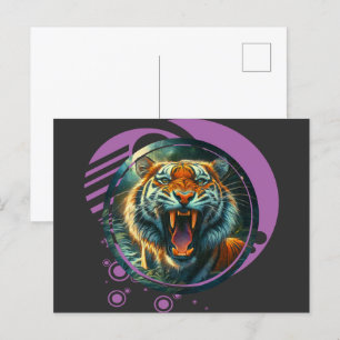 Roaring Tiger Postkarte
