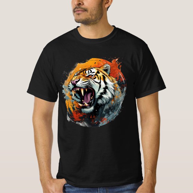 Roaring Tiger T - Shirt - Intensiv farbig (Vorderseite)