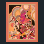 Roaring Twenties Art Deco Poster<br><div class="desc">1927,  Art Deco,  Party Scene Poster von J. Carlos</div>