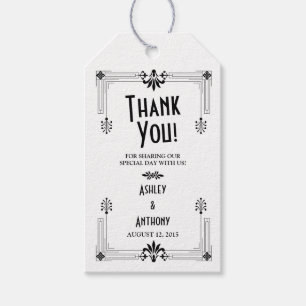 Roaring Twenties Art Deco Wedding Geschenkanhänger