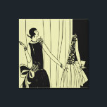 Roaring Twenties Art Deco Wrapped Canvas - sepia Leinwanddruck<br><div class="desc">Diese wunderbare Abbildung zeigt zwei geheimnisvolle Frauen während der Roaring 20. Wählen Sie Leinwand,  Dicke und Anzahl der Paneele aus. Da fragen? Regella@Rocketmail.com</div>