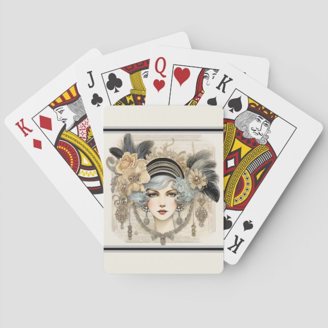 Roaring Twenties Flapper Spielkarten (Rückseite)