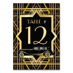 Roaring Twenties Gatsby Style Tischnummer