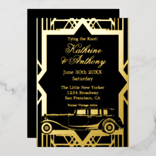 Roaring Twenties Limo Gatsby Style Einladung