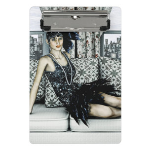 Roaring Twenties Vintag Retro 20. 30. Jahre Mini Klemmbrett