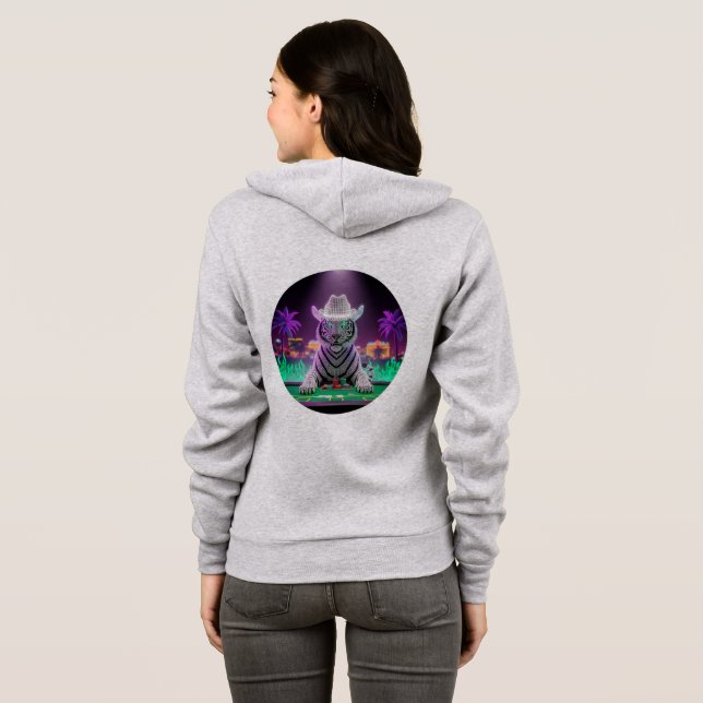 Roaring Vegas Tiger Hoodie 🐯 ✨ (Schwarz voll)