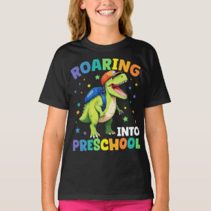 Roaring Vorschool Dinosaurier, um zurück in die Sc T-Shirt