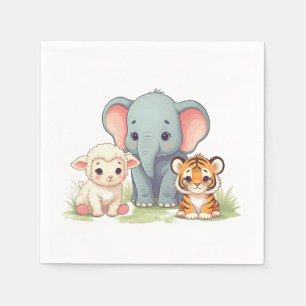Roaring Zoo Birthday Serviette