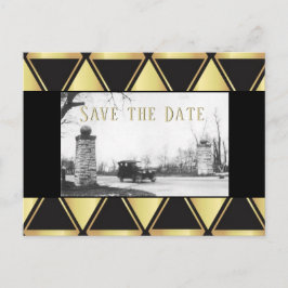 Roaring Zwanzig Save the Date Ankündigungspostkarte