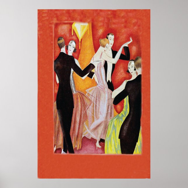 Roaring Zwanziger tanzende Paare Poster (Vorne)