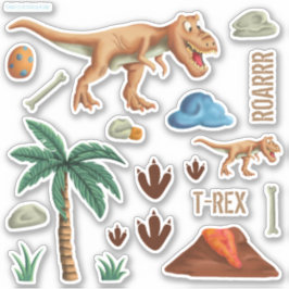 Roarrr Dinosaur T-Rex Thema "Tierische Prints" Aufkleber