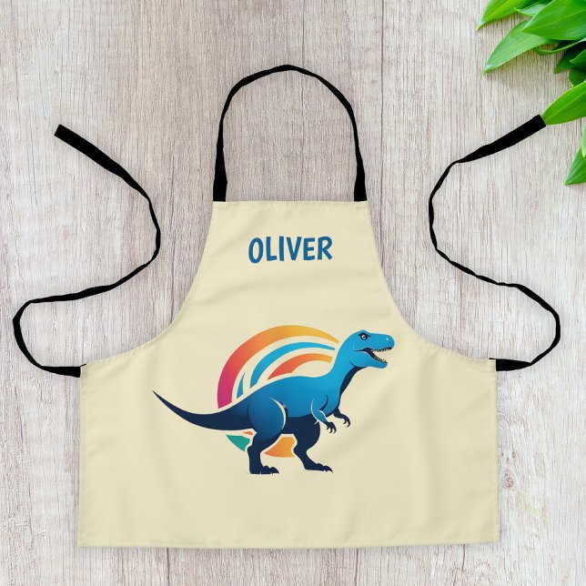 Roarsome Blue T-rex Personalisiert Schürze (Von Creator hochgeladen)