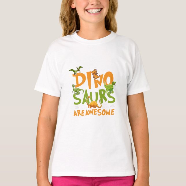 Roarsome Dino Adventure" - Kids Dinosaur T-Shirt (Vorderseite)