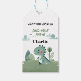 Roarsome Dino Birthday  Geschenkanhänger