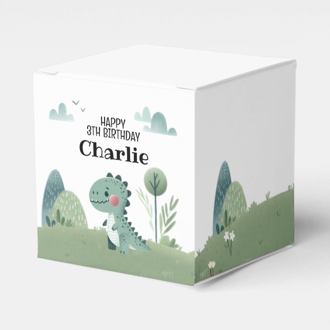 Roarsome Dino Birthday  Geschenkschachtel (Vorderseite)