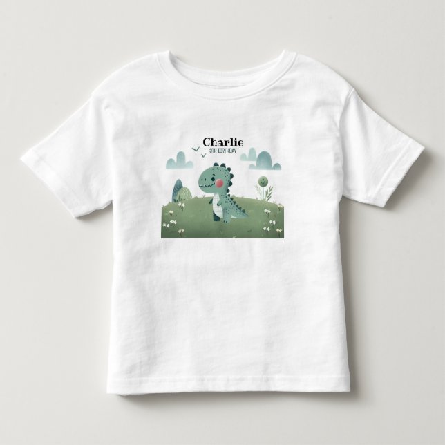 Roarsome Dino Birthday  Kleinkind T-shirt (Vorderseite)