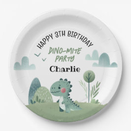 Roarsome Dino Birthday  Pappteller