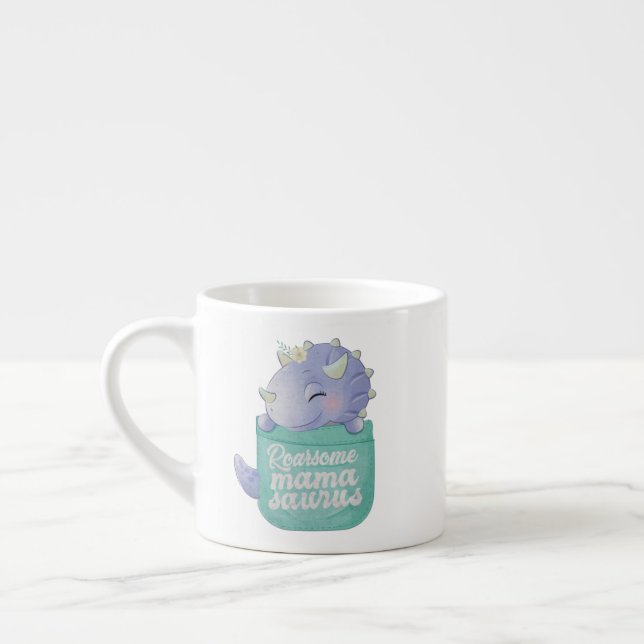 Roarsome Mamasaurus Espressotasse (Links)