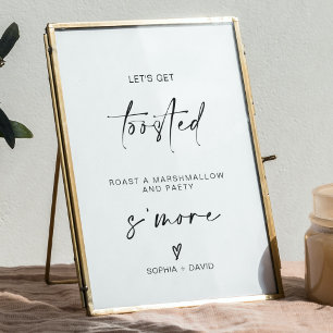 Roast a Marshmallow und Party  S'more Station Sign Poster