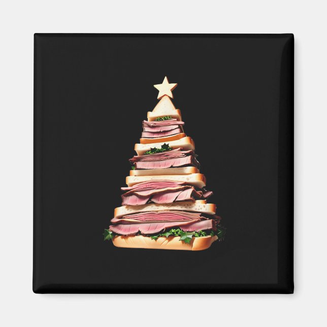 Roast Beef Sandwich Weihnachtsbaum Magnet (Vorne)