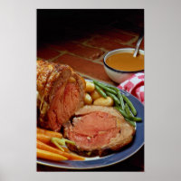 Roast beef with carrots