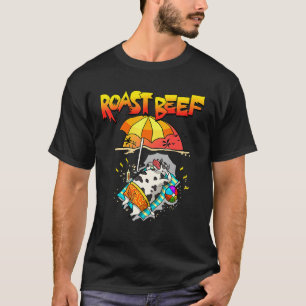 Roast Rindfleisch Kuh auf Beach Urlaub Sonne Tan K T-Shirt