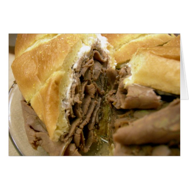 Roastbeef Sandwich mit cremigem Ziegenkäse (Vorderseite (Horizontal))