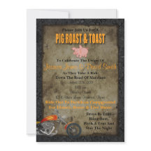 Roastbrot und Toast Biker Hochzeit Einladung