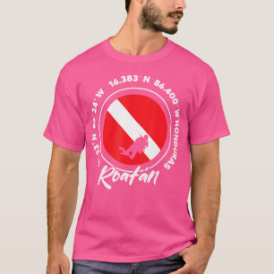Roatan Diving Scuba Diver Flag T-Shirt