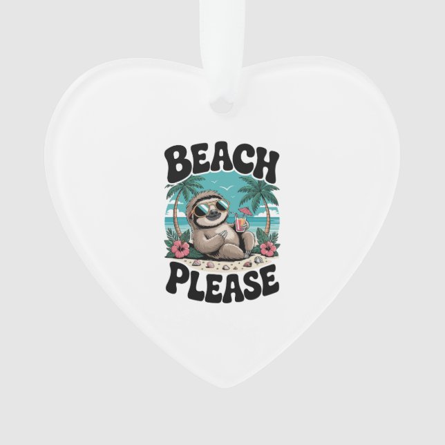Roatan Honduras Faultier Sommer Ornament (Vorderseite)